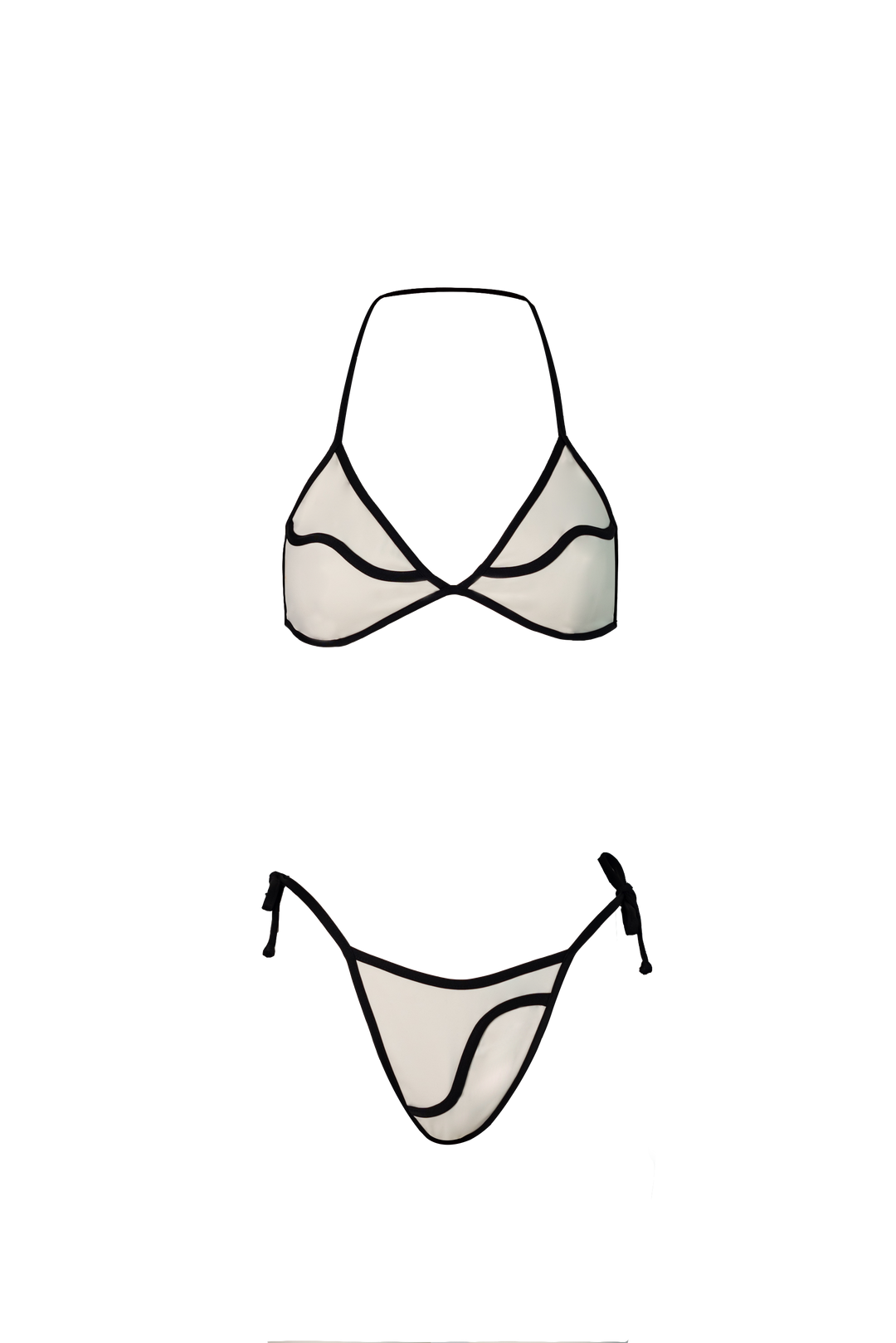 Wave Bikini Bottom Chantilly / Black