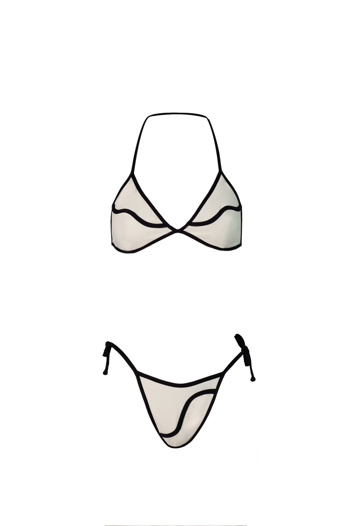 Wave Bikini Bottom Chantilly / Black