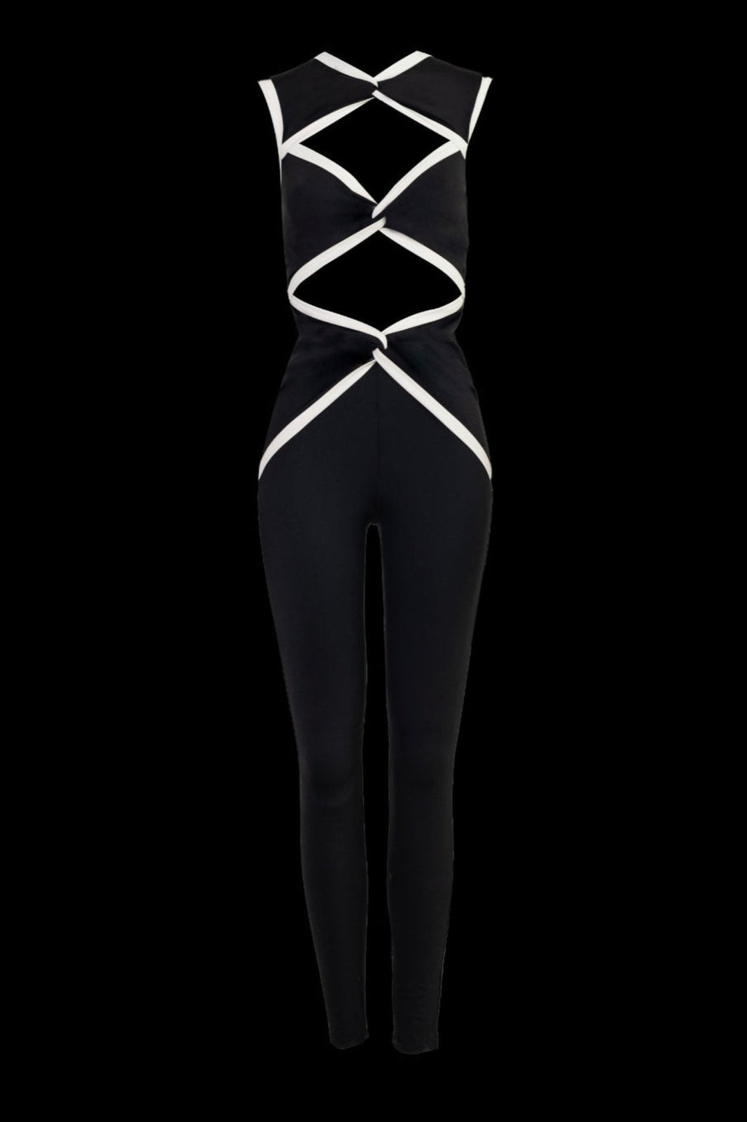 Lauren Rib Suit Black / Chantilly