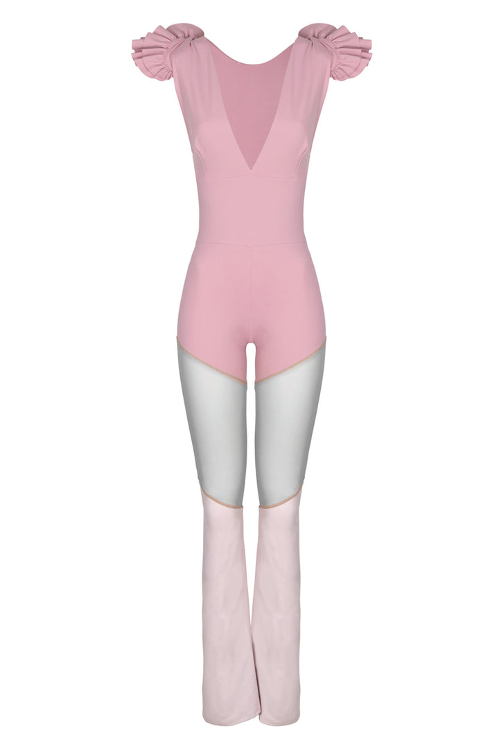 Christi Unitard Pink / Mauve Mesh / Plie